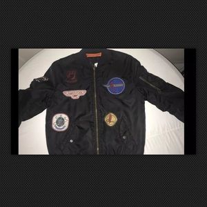 Boys Stitch black bomber puffer Coat/Jacket L