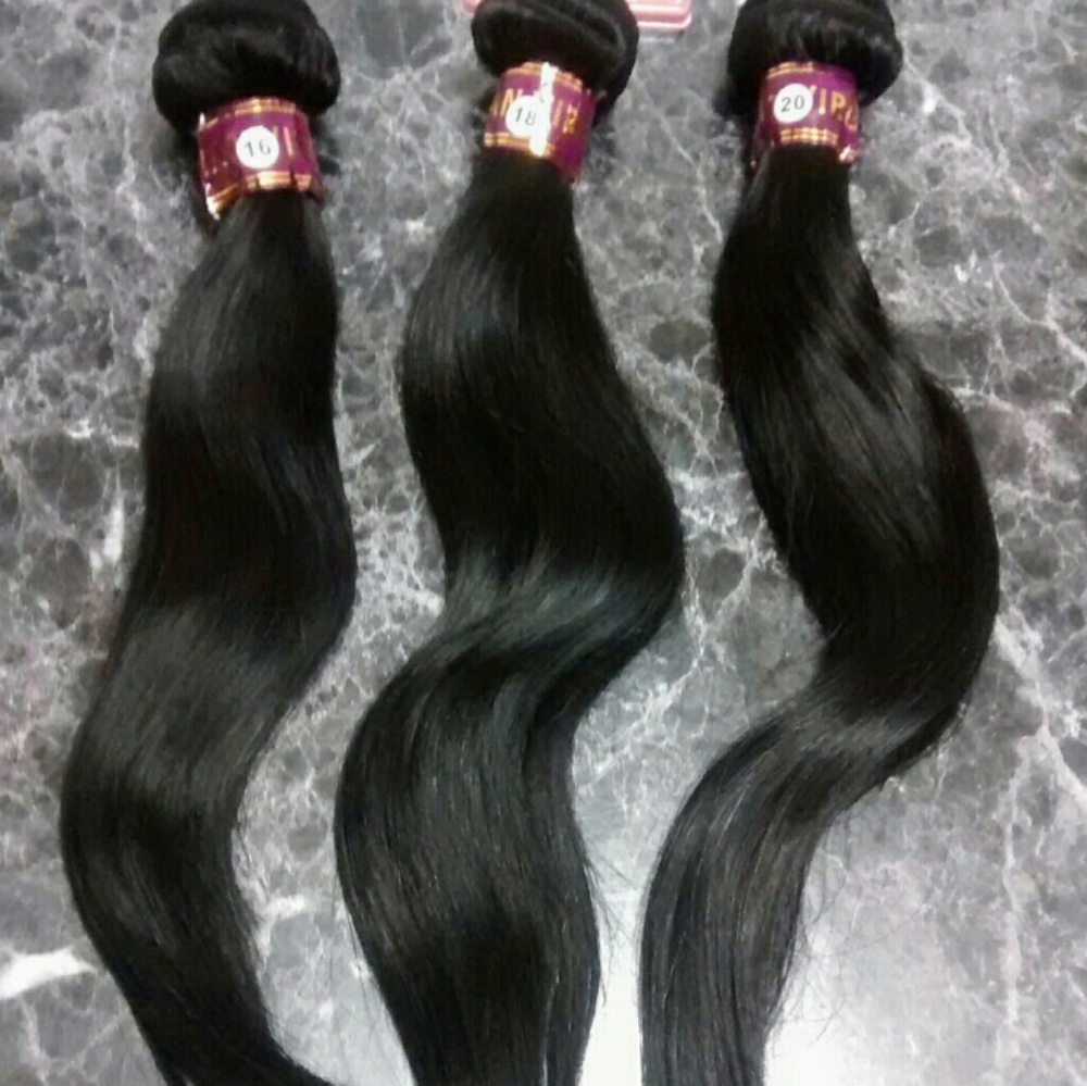16"18"20" Straight Brazilian hair - Picture 1 of 2