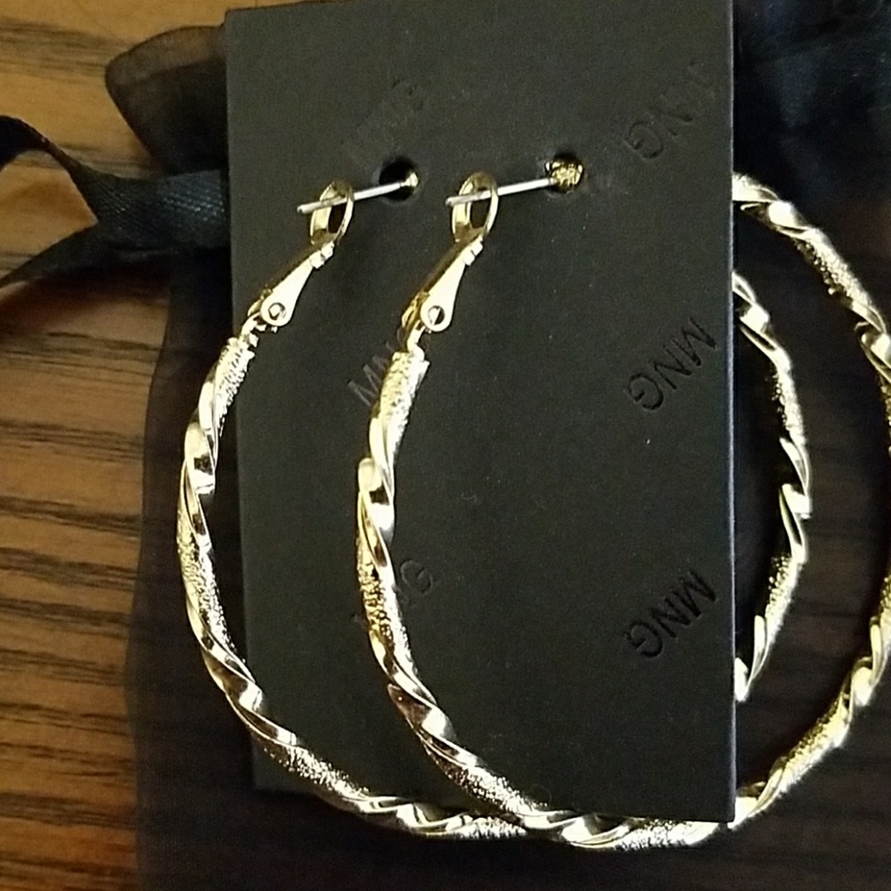 Gifted to SuhaidiNWT MNG Gold- Toned Hoop Earrings - Picture 2 of 5
