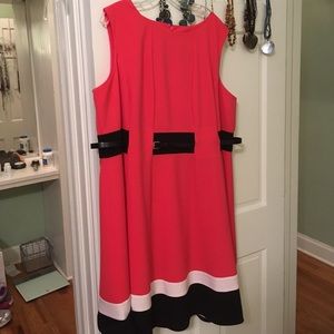 Calvin Klein Color Block Midi Dress