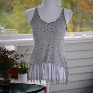 Delia's Gray Star Fringe Top