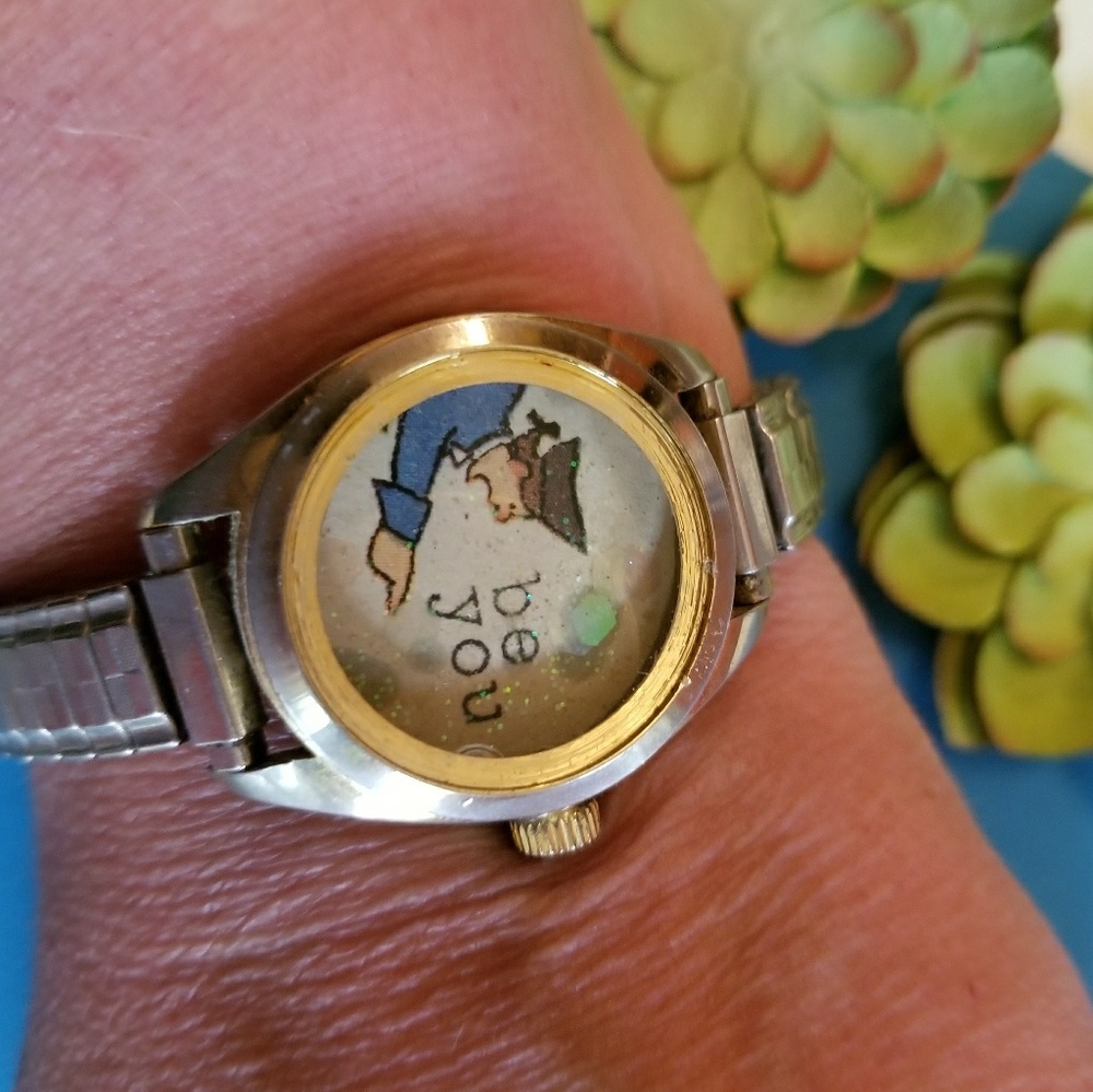 Refashioned upcycled watch bracelet - Picture 2 of 3