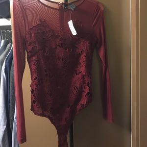 Burgundy bodysuit