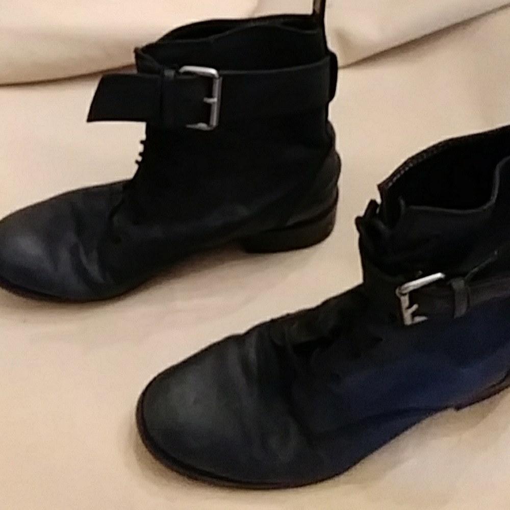 1937 (brand) black leather boots-size 9
