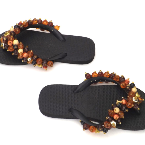 womens beaded Havaianas Brazilian sandals thongs - Picture 5 of 8