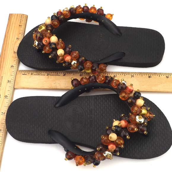 womens beaded Havaianas Brazilian sandals thongs - Picture 7 of 8