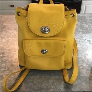 Coach leather backpack