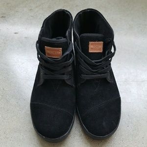 Toms Black Paseo High, Size 6