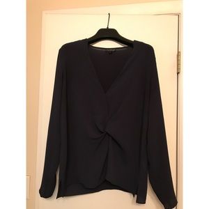 Top Shop navy blue blouse