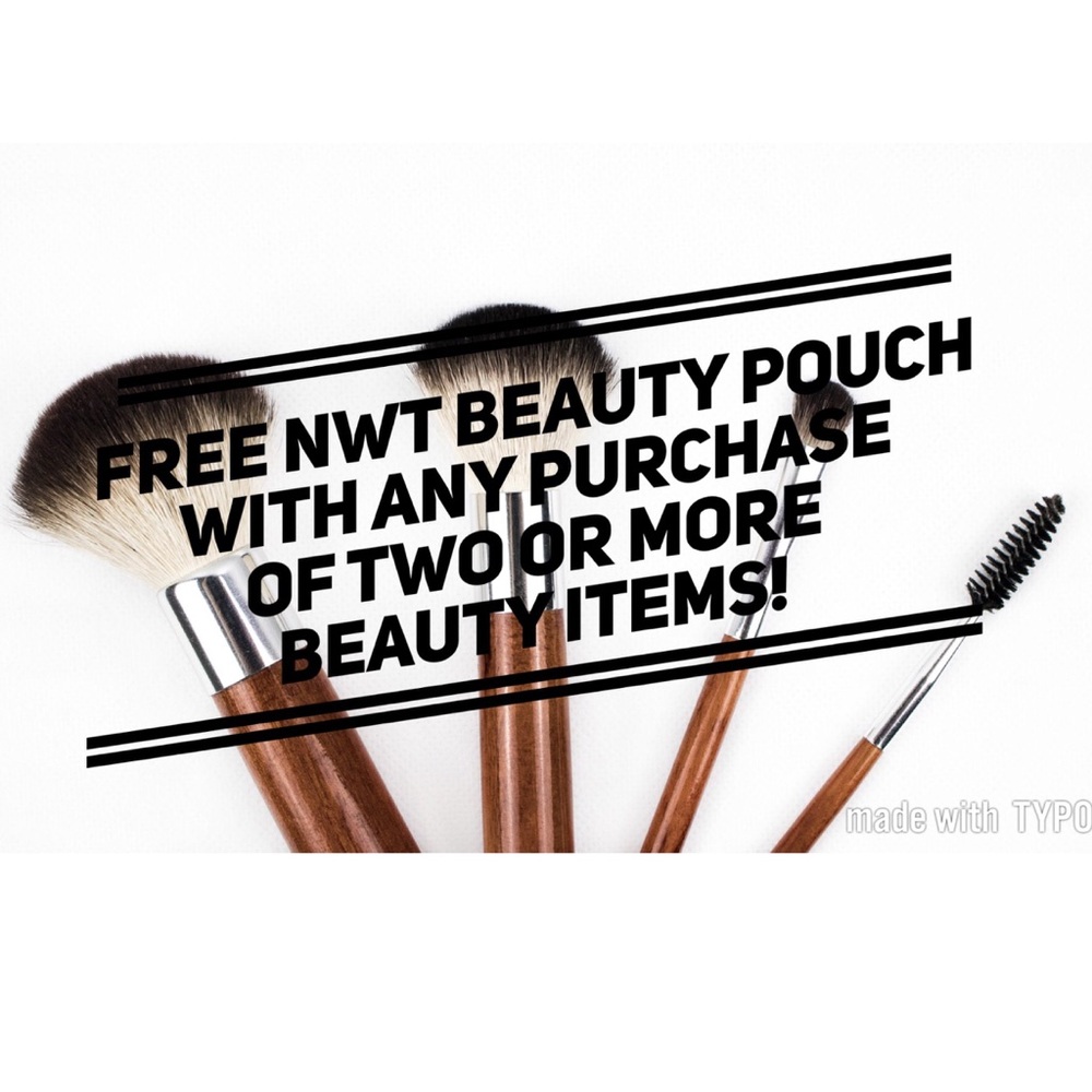 FREE POUCH WITH 2+ BEAUTY ITEMS!