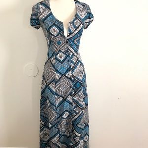 Long tribal print maxi dress!