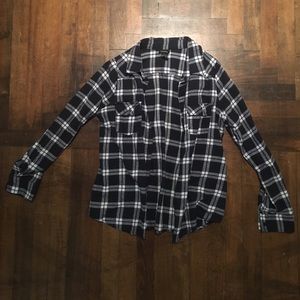 Rue21 Blue and White Flannel