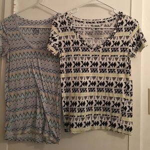 2 cute tribal print shirts