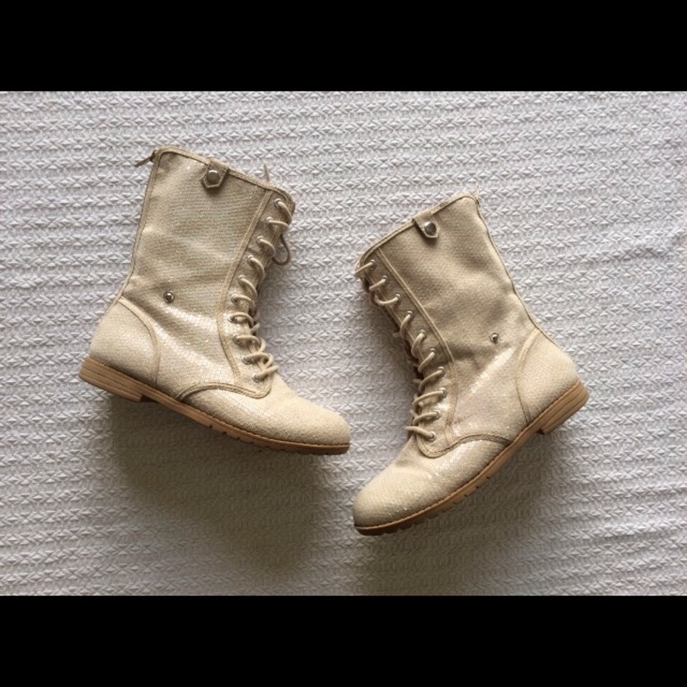 Sequin Justice Combat Boots