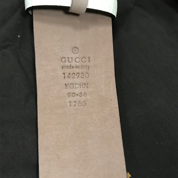 Authentic Men's White Monogram Gucci Belt - Picture 3 of 5
