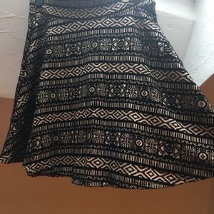 Black and Tan velvet skirt