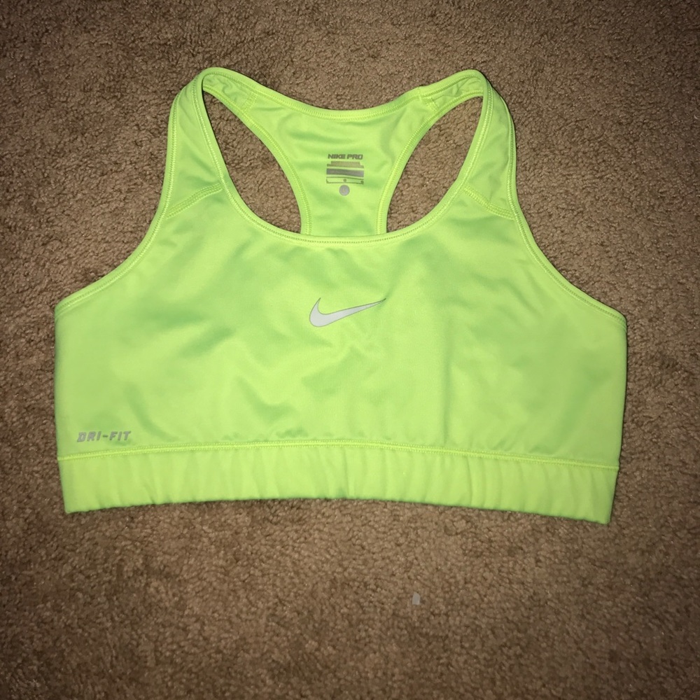 Neon Yellow Nike Sports Bra