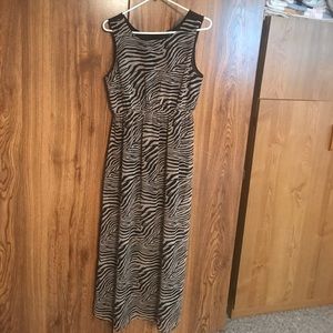 Zebra Print Maxi Dress