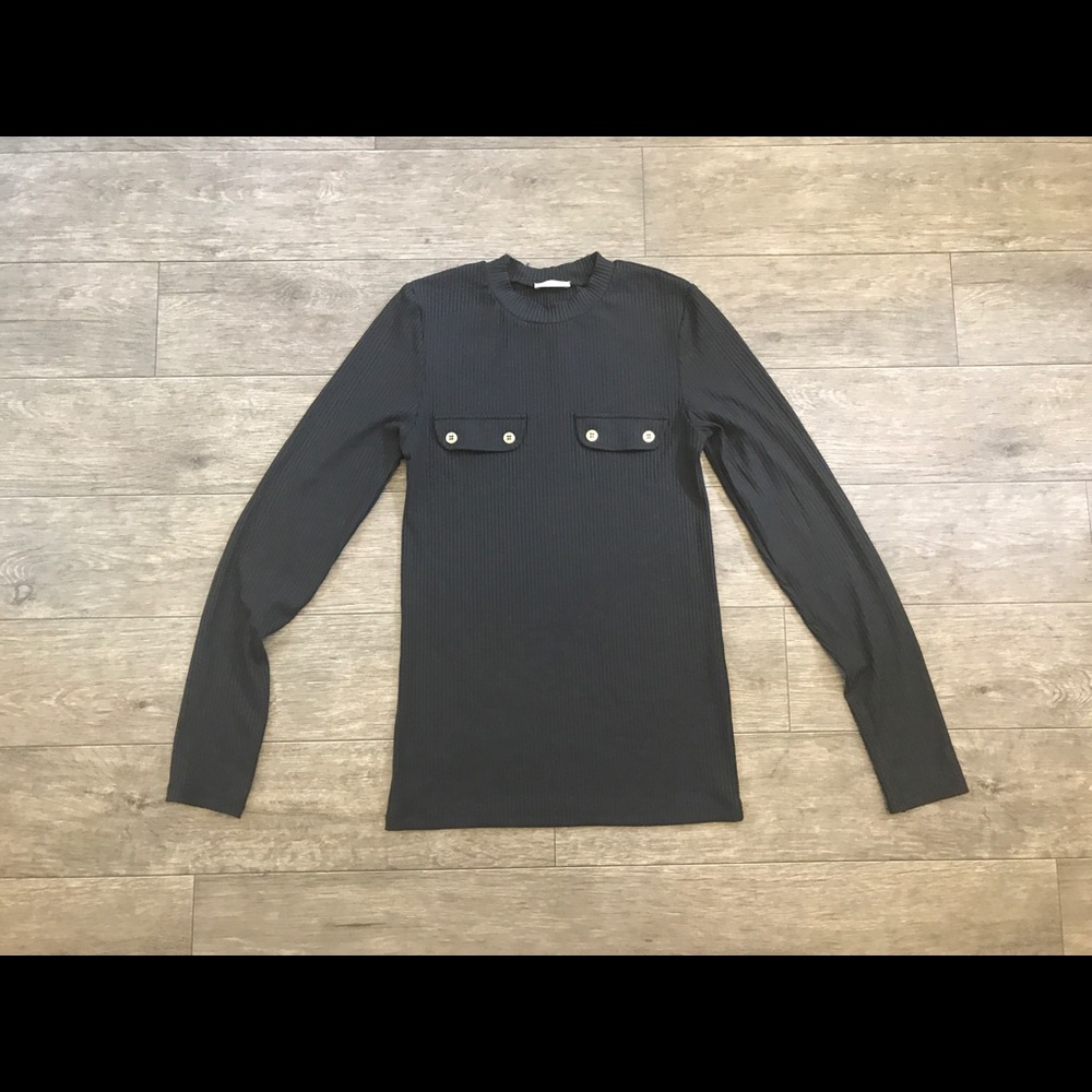 Zara Women Basic Collection Black Shirt Size M