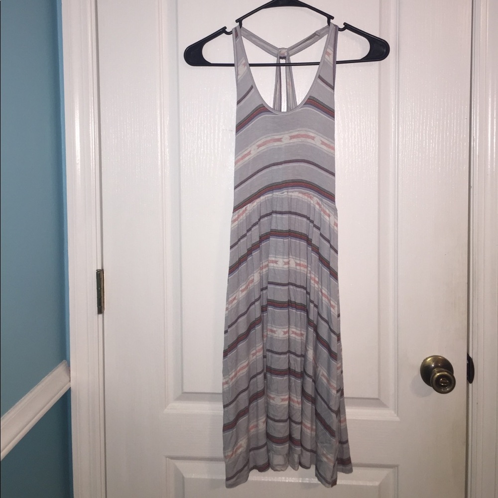 Blue striped dress