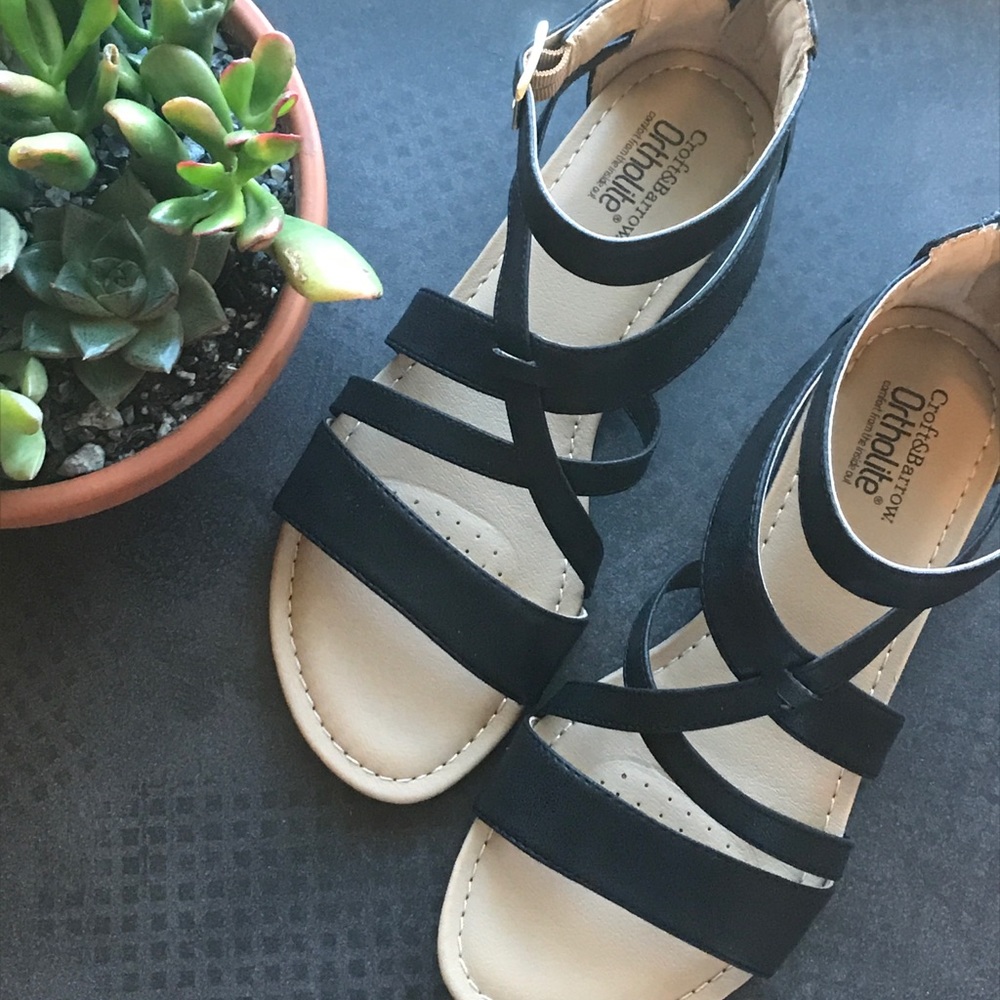 Black strappy sandals