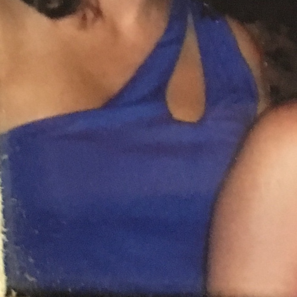 One shoulder Purple dress