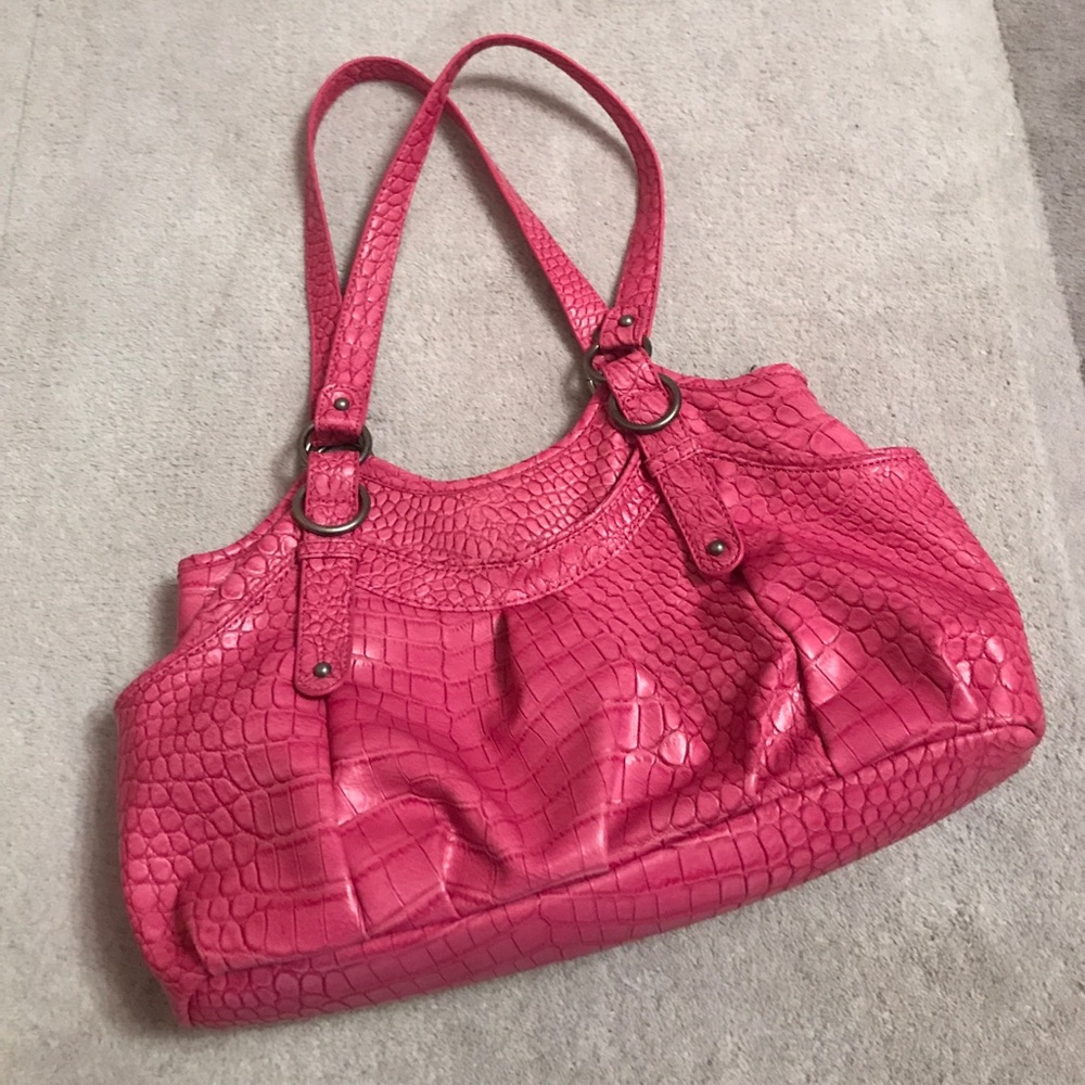 Pink snake pattern bag