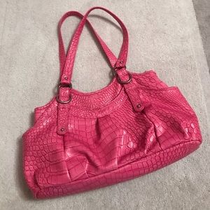 Pink snake pattern bag