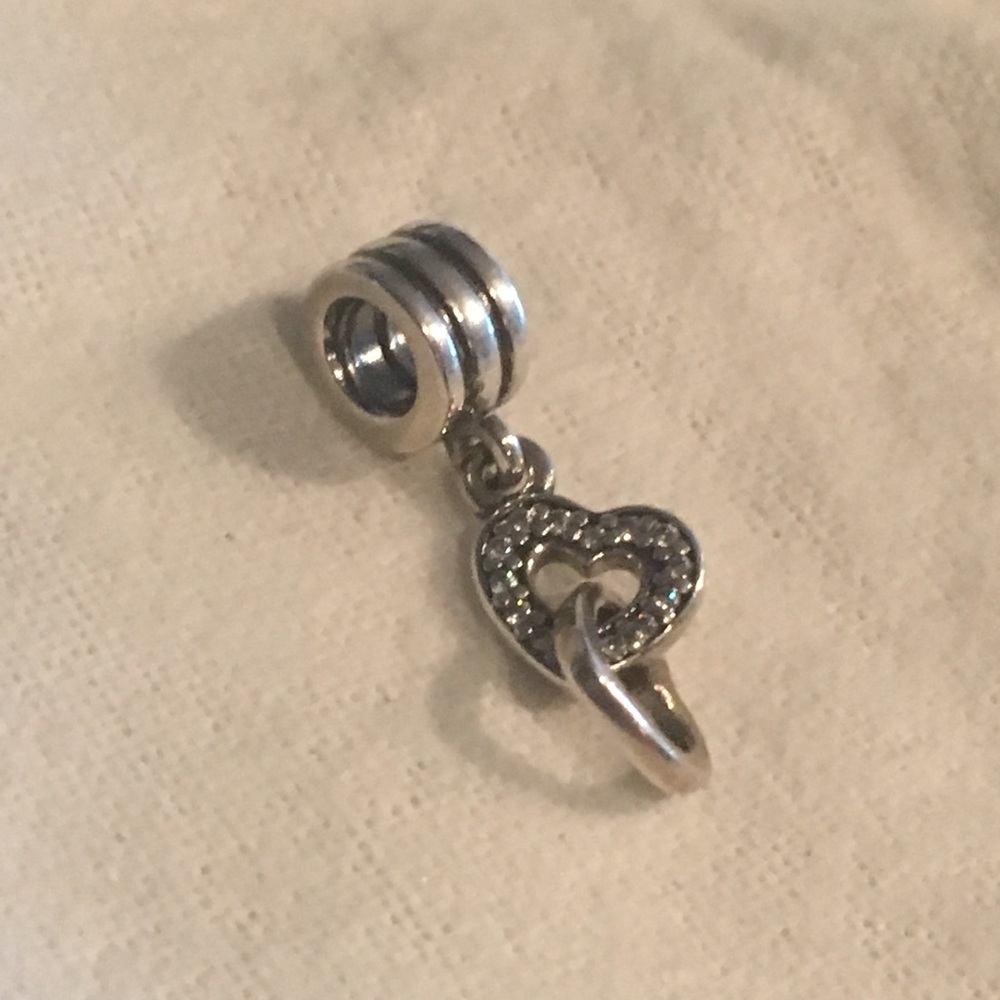 Sterling silver interlocking love pandora charm