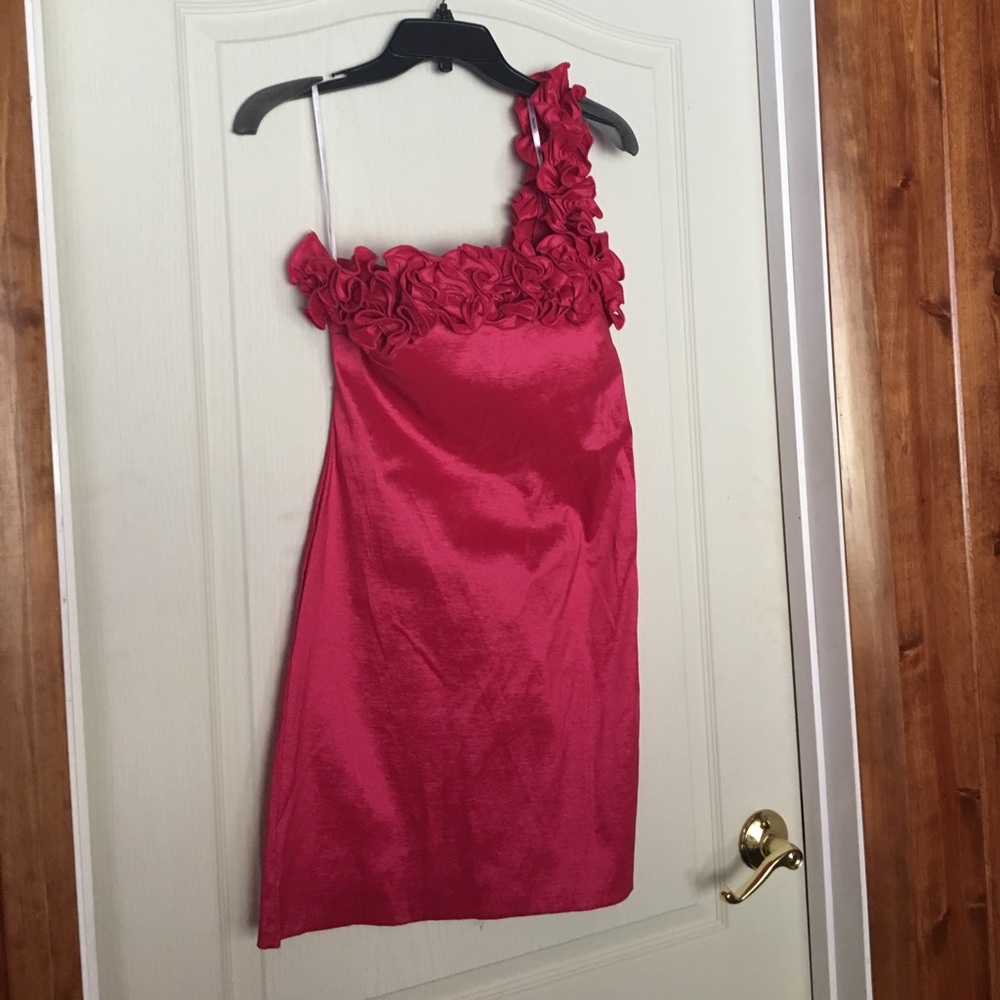 Pink one Shoulder Dress