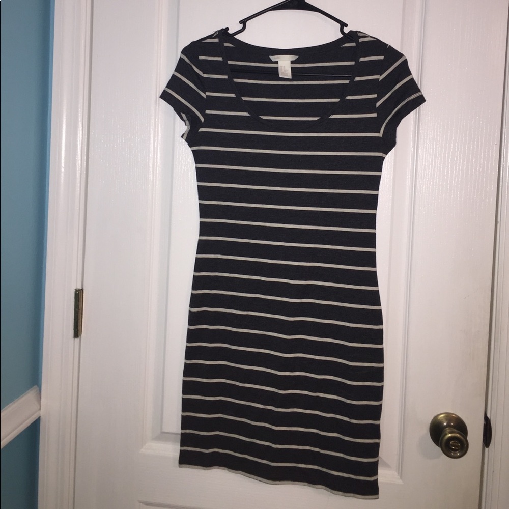 Striped bodycon dress