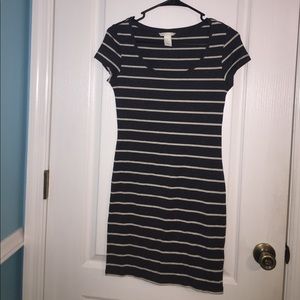 Striped bodycon dress