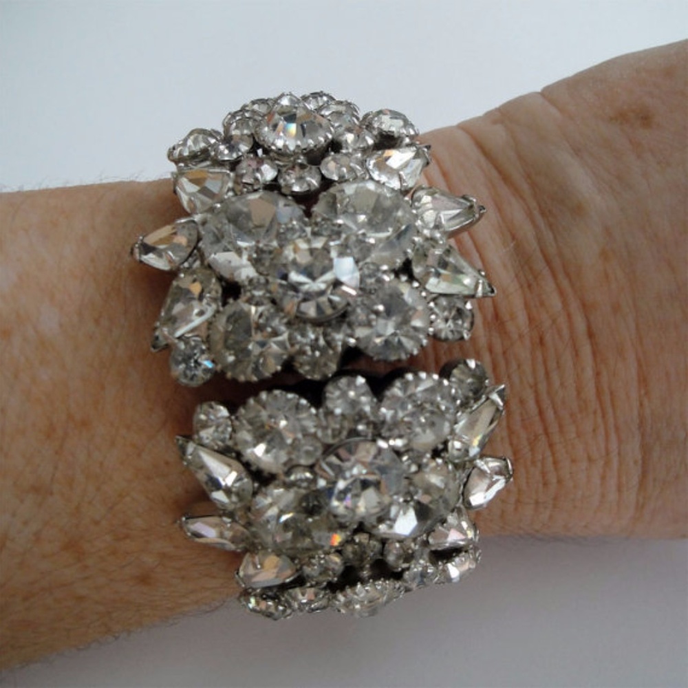 Wedding Vintage DeLizza and Elster Clamp Bracelet