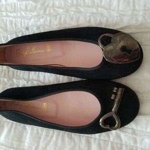Pretty Ballerinas Suede Lock and Key