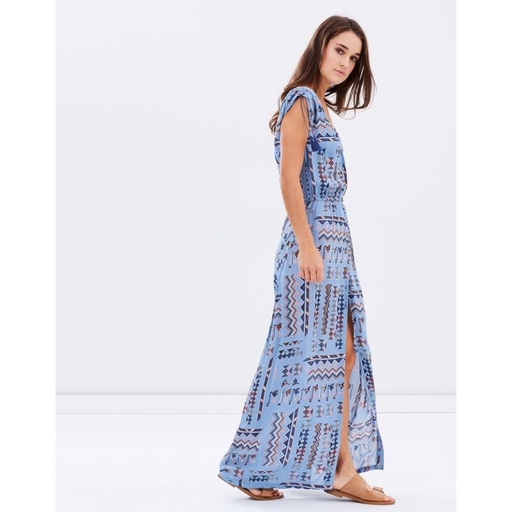 🌵TIGERLILY CAMPECHE MAXI BOHO DRESS TRIBAL PRINT - Picture 2 of 8