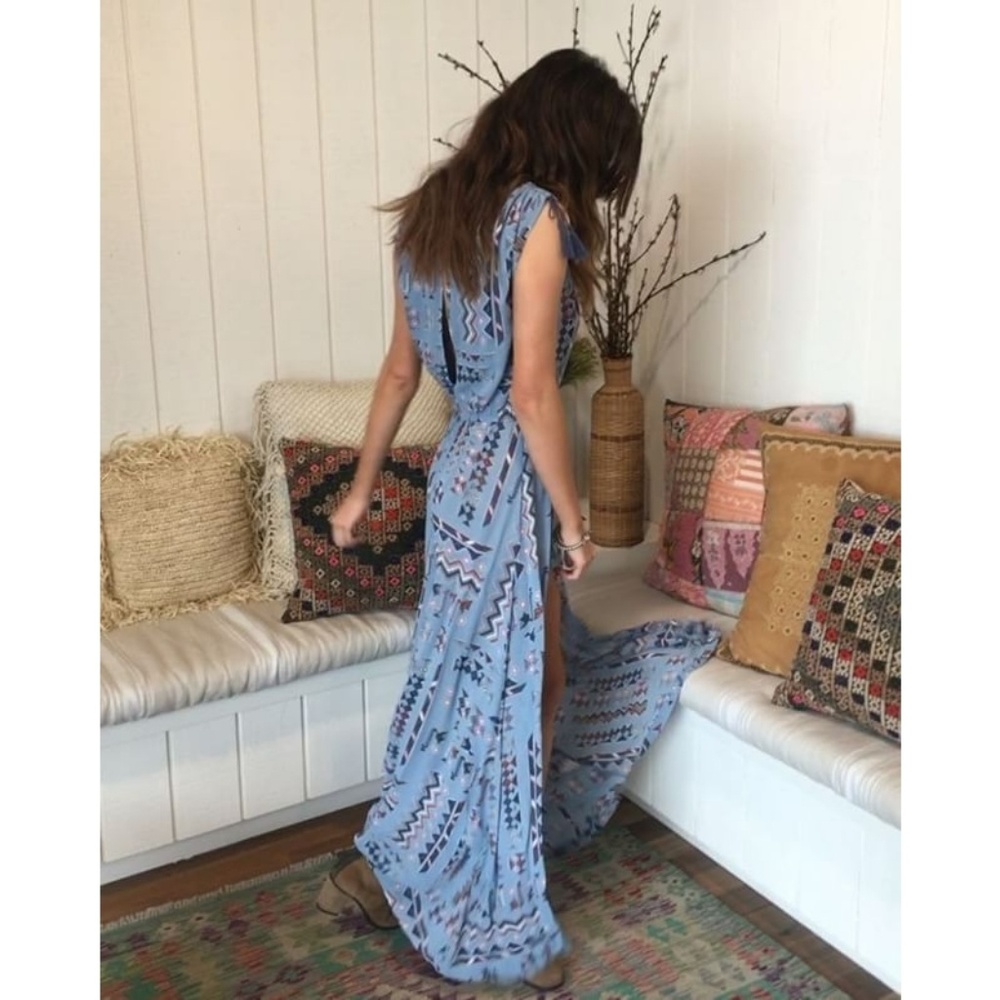 🌵TIGERLILY CAMPECHE MAXI BOHO DRESS TRIBAL PRINT - Picture 4 of 8