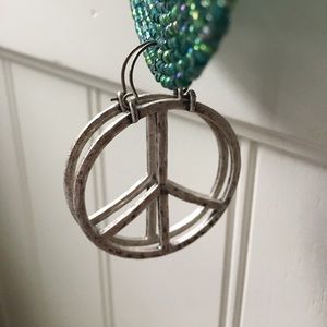 Lucky Brand peace sign earrings