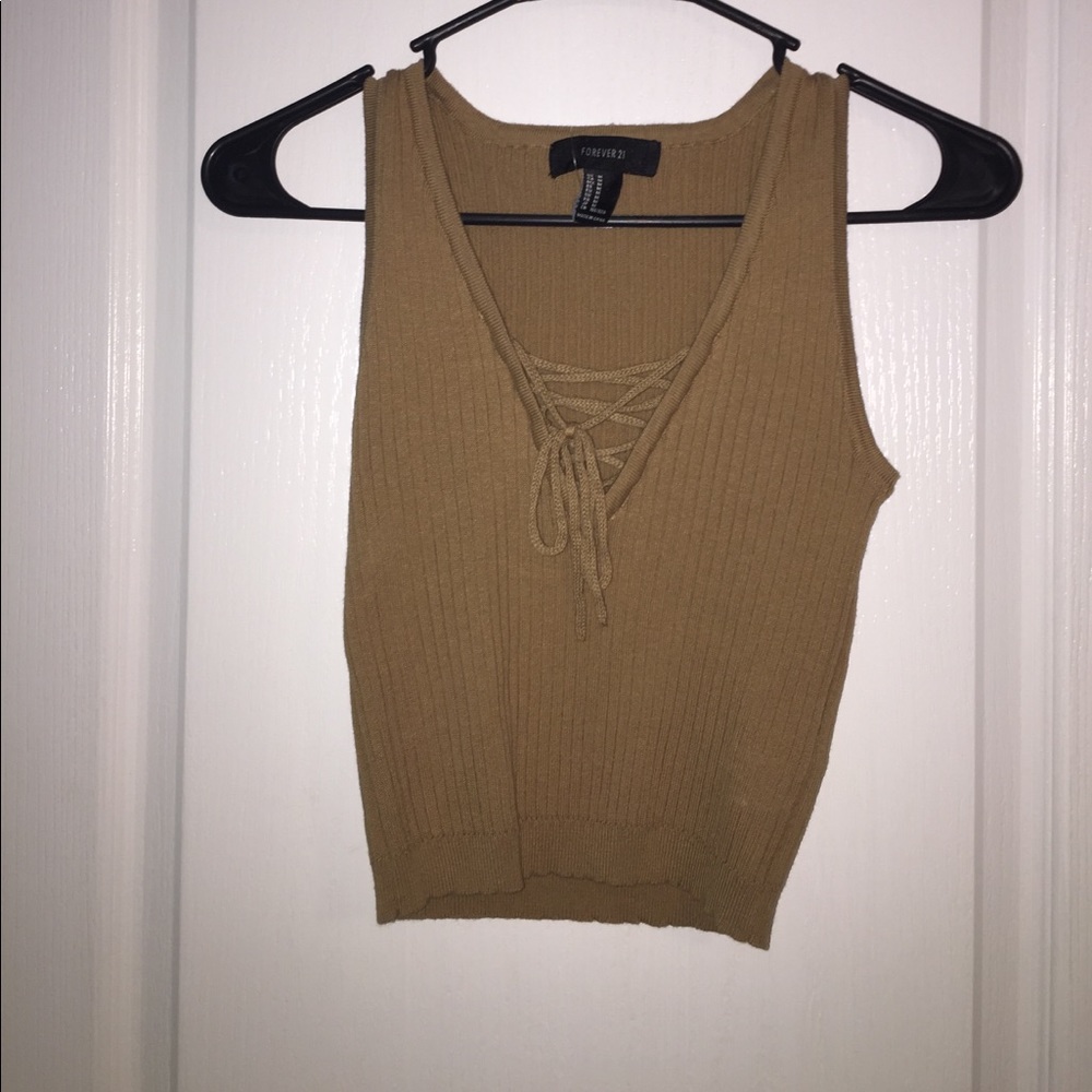 Tan crop top