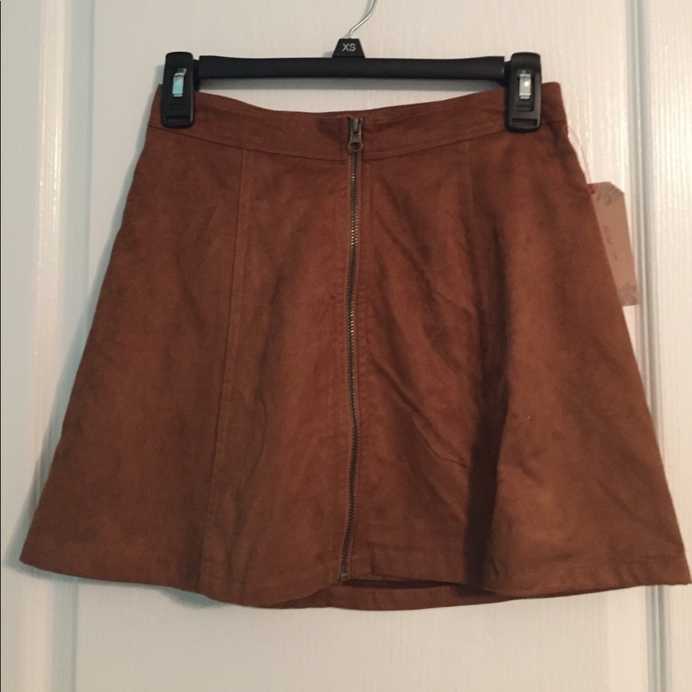Suede skirt
