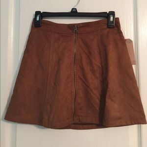 Suede skirt