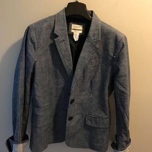 J crew schoolboy jacket chambray
