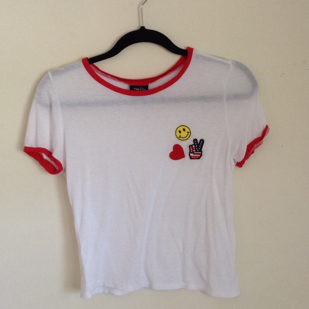 White Top with Patches