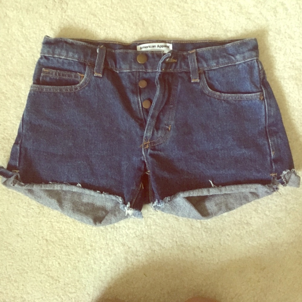 American apparel jean shorts