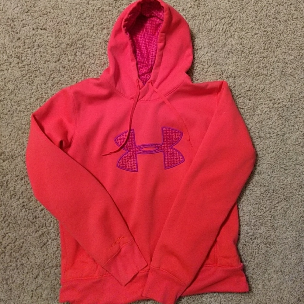 Hot pink under armour hoodie