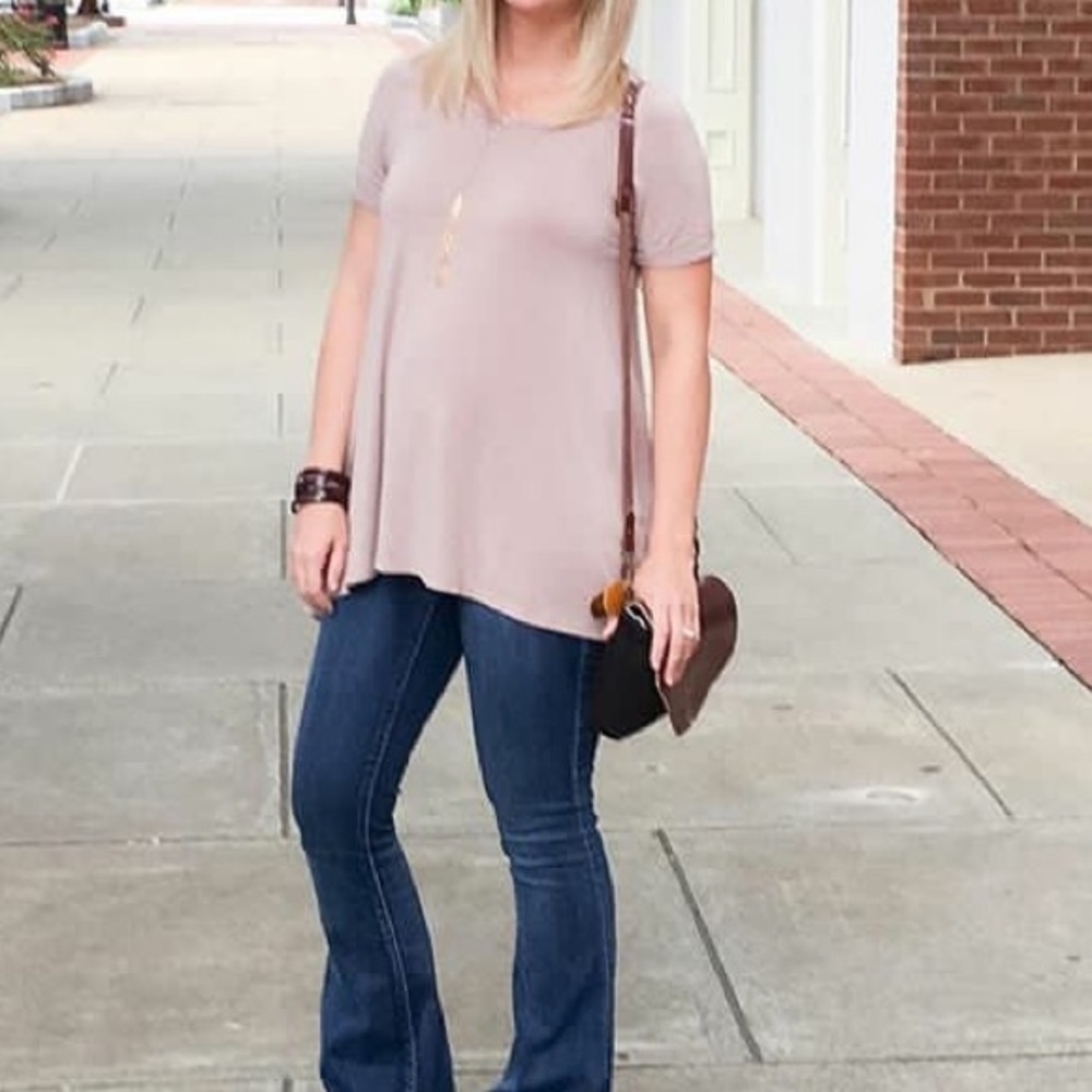 Tan flowy tunic