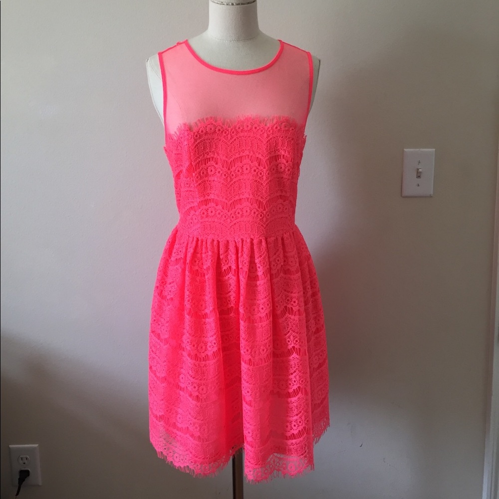 Neon pink dress