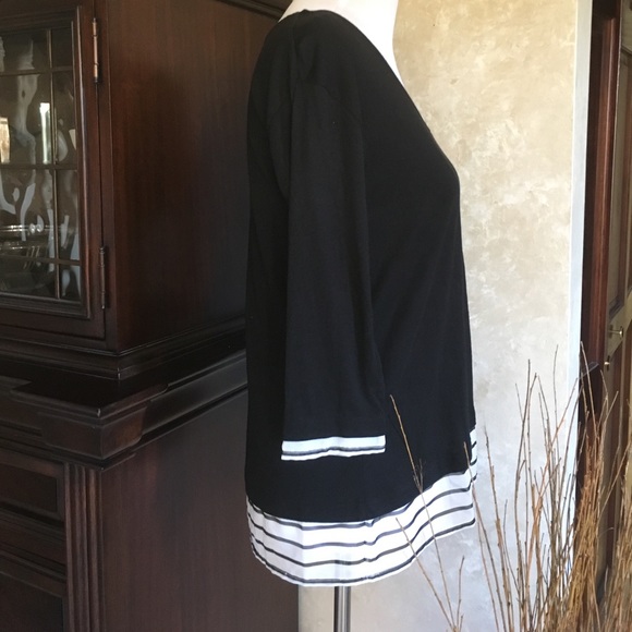 GAP black 3/4 sleeve top - Picture 5 of 7