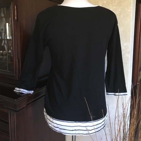 GAP black 3/4 sleeve top - Picture 6 of 7