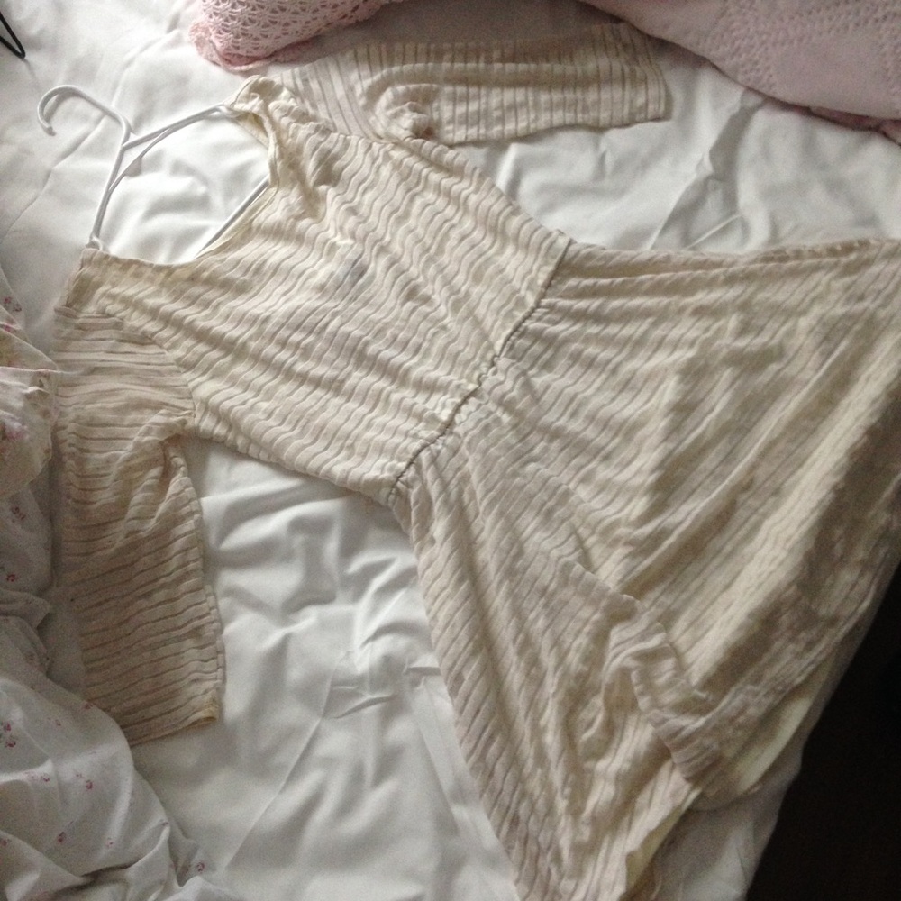 Oatmeal striped dress