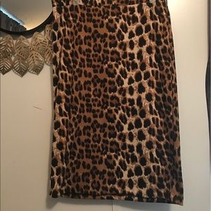 Leopard Pencil Skirt